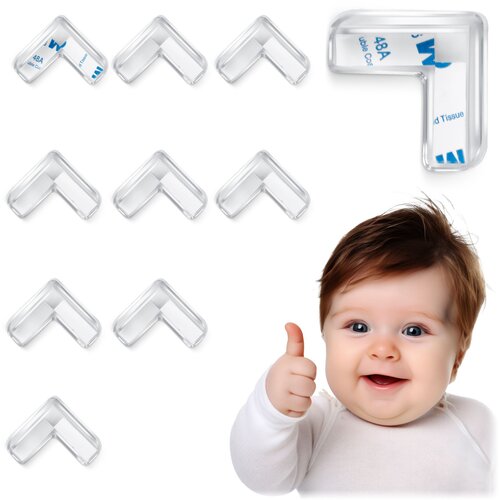 Ricokids 10-Piece Transparent Corner Protection for Baby Safety, (21740527) Cene