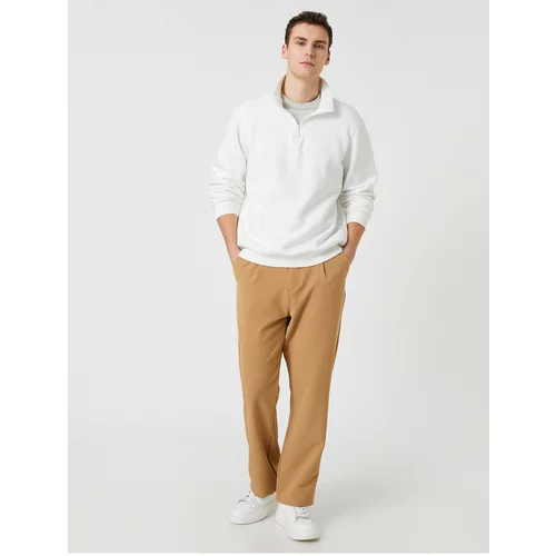 Koton Basic Woven Trousers Buttoned