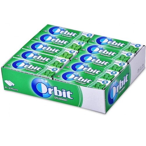 Orbit Spearmint Žvake, karton, 30 komada, 420 g Slike