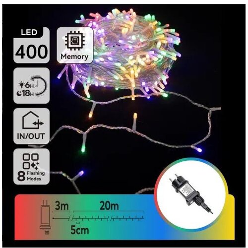 Aigostar LED RGBY spoljna božićna svetleća girlanda 400xLED/6W/230V 20m IP44 Slike