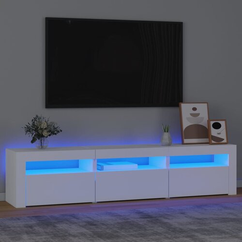 The Living Store TV omarica z LED lučkami bela 180x35x40 cm - TV Omarica, (21375677) Cene