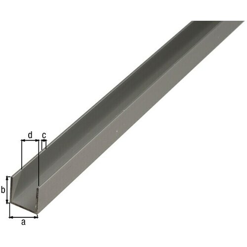 Alberts U-profil (D x Š x V: 2.000 x 16 x 13 mm, Aluminij) Cijene