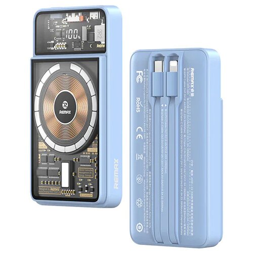 Remax power bank prenosiva baterija phantom series RPP-580 pd 20W+QC 22.5W 10000mAh plavi Cene