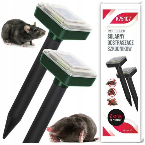 Gotel set 2x solarni aku. 800mAh odganjalec voluharjev mi&scaron;i in krtov do 1000m2 K751C7 Cene