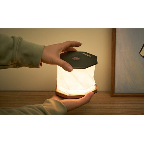 Gingko Črna LED namizna svetilka (vi&amp;scaron;ina 18 cm) Twist Hexagon &amp;ndash; Slike