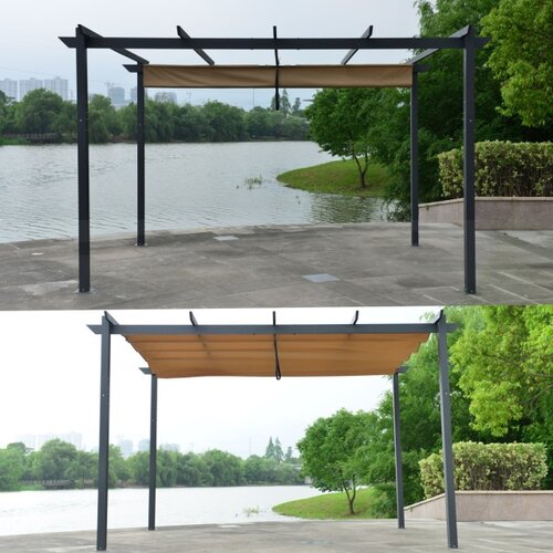  Proizvod sa nedostatkom - OUTLET - Pergola 3 x 3 m sa platnenim krovom Slike