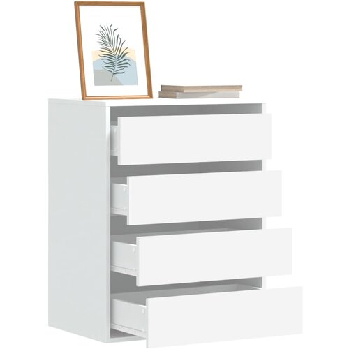 vidaXL Kotni predalnik bel 60x41x76 cm inženirski les Cene