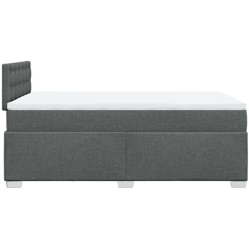 vidaXL Box spring postelja z vzmetnico temno siva 120x190 cm blago, (21308954) Cene