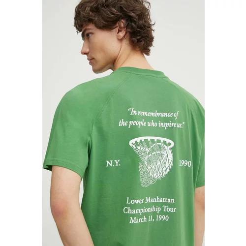 Les Deux Bombažna kratka majica moška, zelena barva, LDM101182