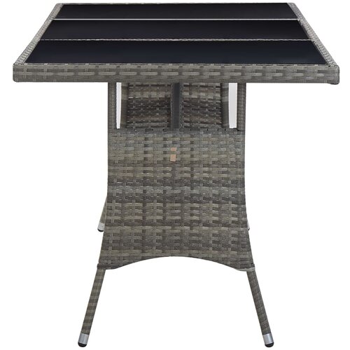  Vrtni stol sivi 170 x 80 x 74 cm od poliratana Slike