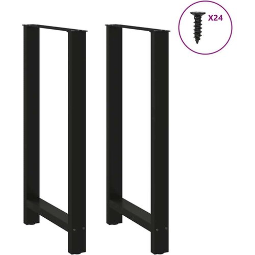 vidaXL noge kavne mizice črna 2 kosa 60x(110-111) cm jeklo Cene