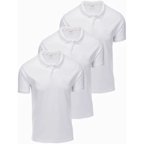 Ombre Men's pique knit polo shirt set 3-pack