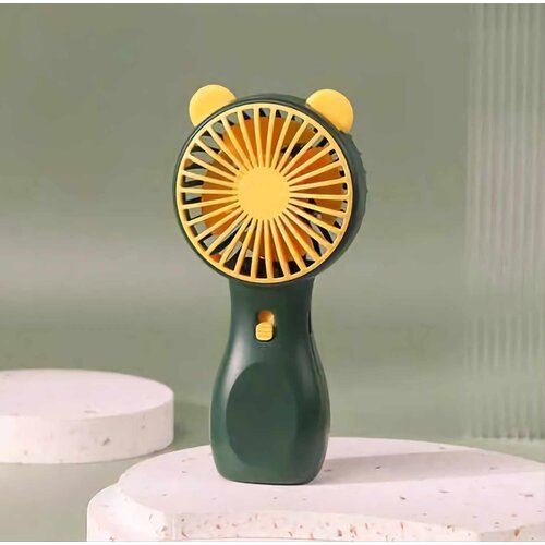 Prenosni MINI ventilator z lučko - Temno zelena Cene