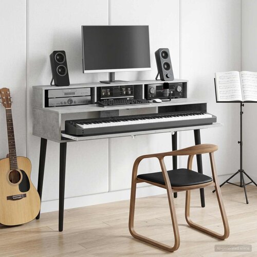 Studio radni stol Betonska siva 110 x 42,5 x 36 cm Cijene