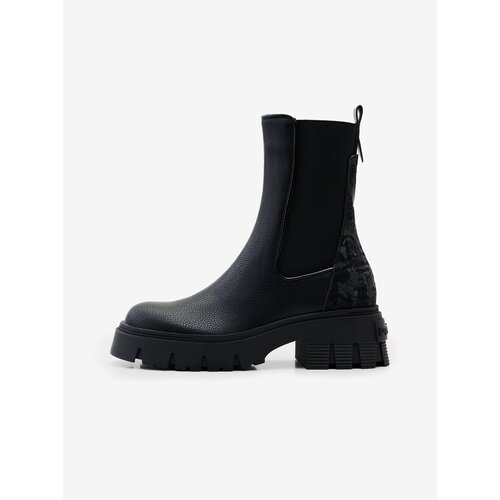 Desigual Black Base Chelsea Ankle Boots - Ladies Slike