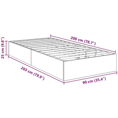  Otoman krevet s pohranom Beton 193 x 120 x 25 cm Iverica Slike