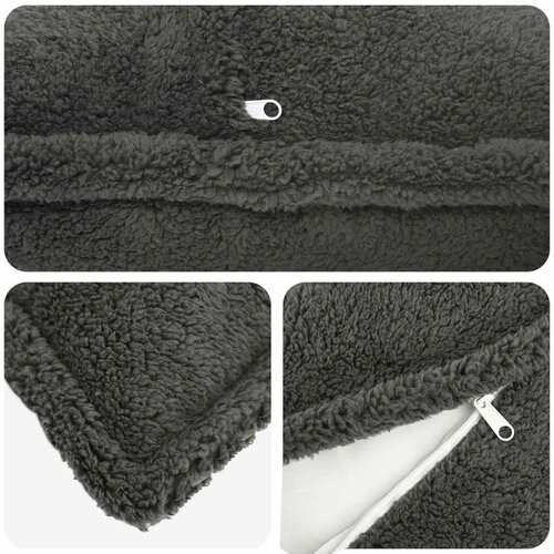  Presvlaka za jastuk 2 kom. HOUTEN Tamnosiva 35 x 35 cm Boucl&amp;eacute; - Tamnosiva 35 x 35 cm 2 Slike