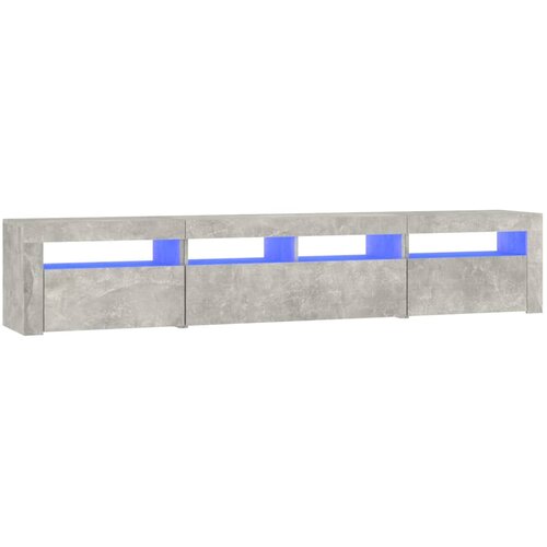 Maison Chic TV omarica - TV stojalo - Televizijska omarica z LED lučkami betonsko siva 210x35x40 cm, (21700611) Slike