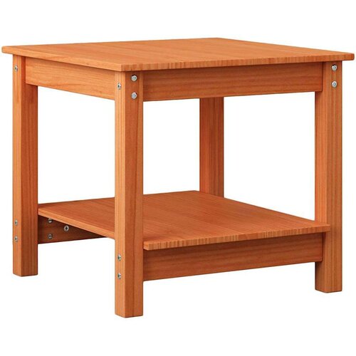 VidaXL Kava Stol Vo&amp;scaron;tano smeđa 50 x 50 x 45 cm Masivna borovina Slike