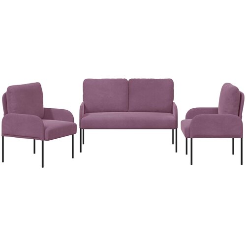  Setovi sofa 3 pcs Ljubičasta 115 x 56 x 80 cm &amp;Scaron;perploča Slike