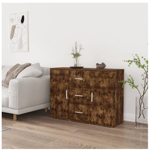  Komoda boja dimljenog hrasta 91x29 5x65 cm konstruirano drvo Cijene