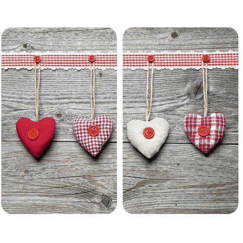 Wenko Komplet 2 steklenih zaščitnih plošč za štedilnik Heart, 52 x 30 cm Cene
