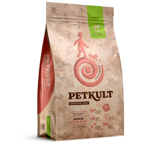 Petkult sensitive care junior, medium - jagnjetina 12 kg Slike