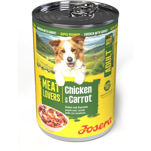  Ekonomično pakiranje Josera Meatlovers Men&amp;uuml; 12 x 400 g - Piletina i mrkva (novi dizajn) Slike