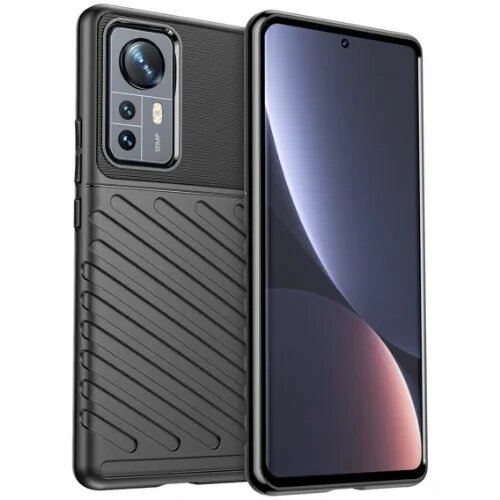Onasi silikonski ovitek tunder armor za xiaomi 12 - črn Slike