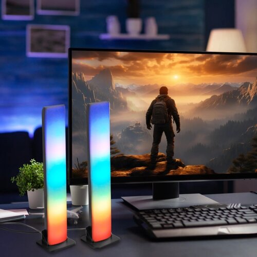 Komplet 2x LED RGB prigu&amp;scaron;iva stona lampa LED/5W/5V + daljinski upravljač Slike