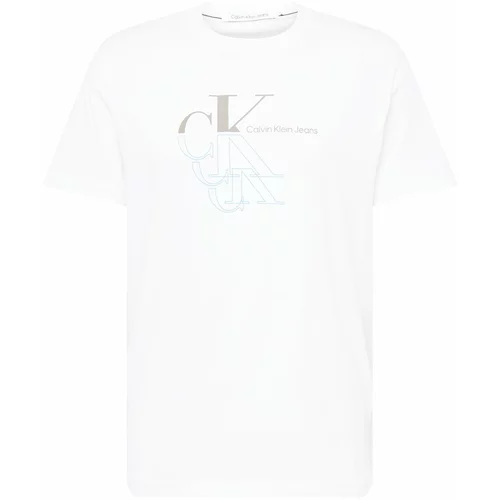 Calvin Klein Jeans Majica siva / bela