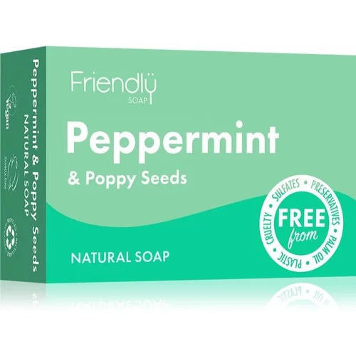 Friendly Soap Natural Soap Peppermint & Poppy Seeds prirodni sapun 95 g