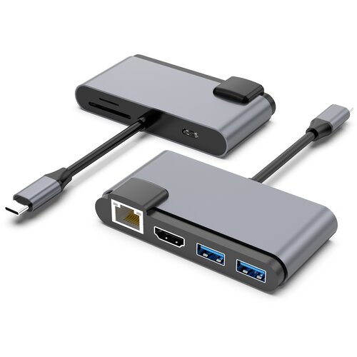 INF 7-v-1 usb-c zvezdišče s hdmi, ethernet, čitalnikom kartic sd/tf, (21778805) Cene