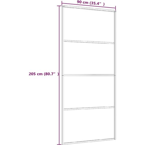  Klizna vrata od stakla ESG i aluminija 90 x 205 cm bijela Slike