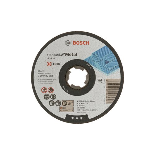 Bosch Rezne ploče Standard for Metal X-LOCK s ravnim sredi&scaron;tem prečnika 22,23 mm, za male ugaone brusilice 2608619782 Cene