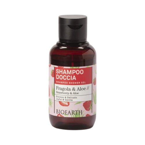Bioearth Family 2 v 1 šampon in gel za tuširanje z jagodo in aloe vero - 100 ml Cene