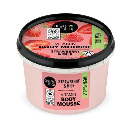 Organic Shop Body Mousse Strawberry Yoghurt Slike
