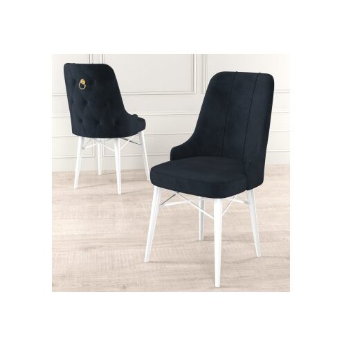 Hanah home Pare set stolica, 46x94x46 cm, 6 dijelova, antracit-bijela Cene