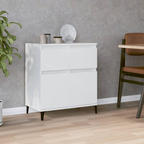vidaXL Komoda bela 60x35x70 cm inženirski les Cene