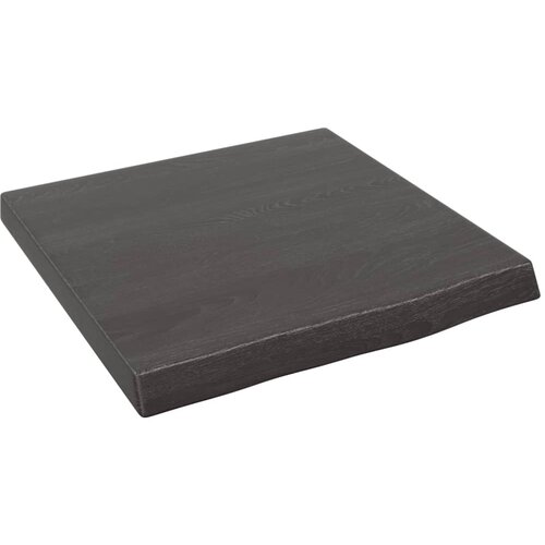 VidaXL Zidna polica tamnosiva 40 x 40 x 4 cm od obrađene hrastovine Slike