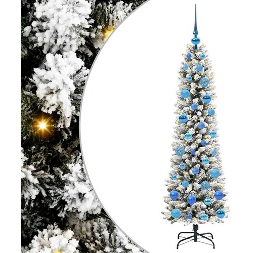 vidaXL Umestno božično drevo med 150 LED Zelena in bela 150 cm, (5000066904) Cene