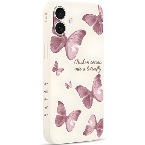 Oem Pnakqil za&scaron;titna futrola Butterfly za Apple iPhone 17 Pro Max - Bež Cijene