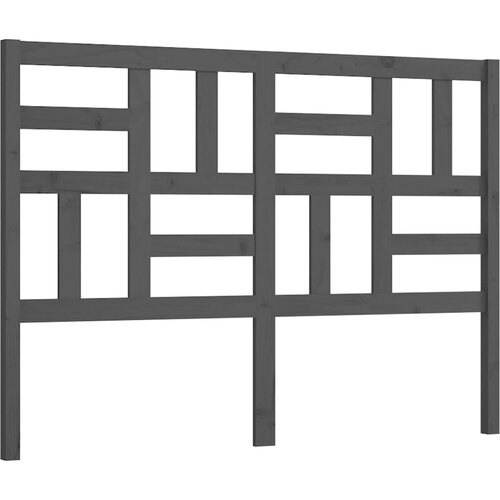Maison Chic posteljno vzglavje - vzglavna omarica - nočna omarica sivo 126x4x104 cm trdna borovina, (21705380) Slike