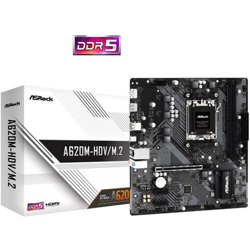 Mb AMD AM5 ASRock A620M-HDV/M.2 90-MXBLL0-A0UAYZ Slike