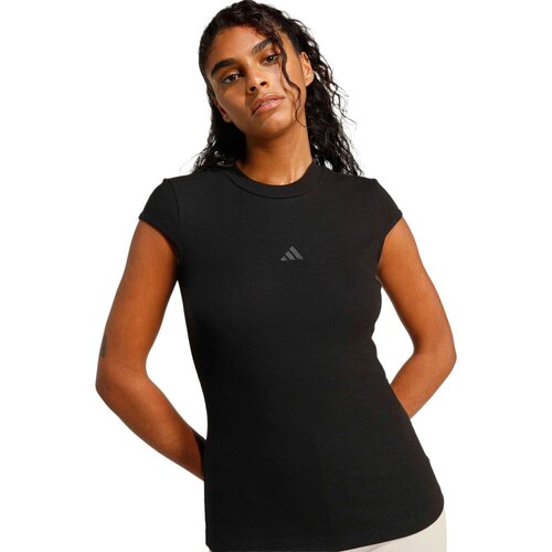 Adidas Ženska majica W Coq Tee Black JZ0278, Okrugli izrez, Crna Slike