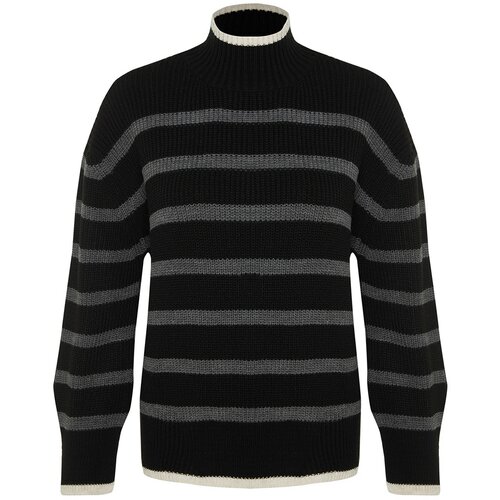 Trendyol Sweater - Black - Oversize Cene