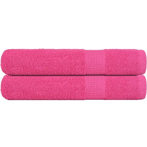 vidaXL Brisače 2 kos roza 100x200 cm 360 gsm 100% bombaž Cene
