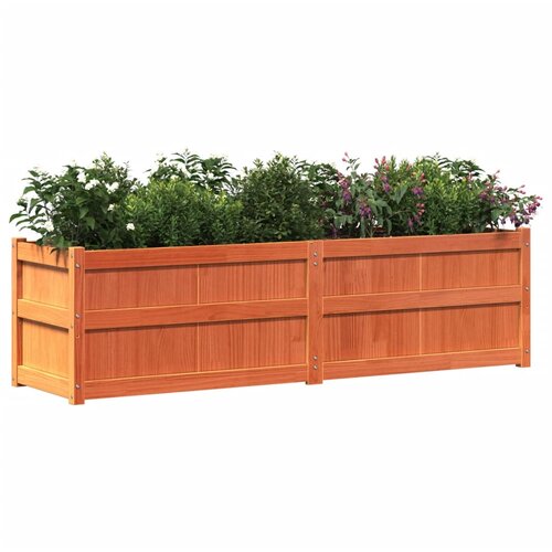  Vrtna sadilica vo&amp;scaron;tano smeđe boje 180 x 50 x 50 cm od borovine Slike