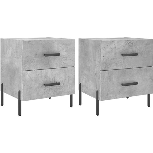 Maison Chic Dvo delni komplet Nočne omarice - Nočne mize betonsko siva 40x35x47,5 cm inženirski les, (21687771) Slike