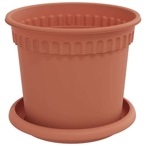 VidaXL Saksije za biljke 6 pcs Crvena cigla &amp;Oslash; 15 x 12 cm Plastika - Crvena cigla &amp;Oslash; 15 x 12 cm 6 Slike
